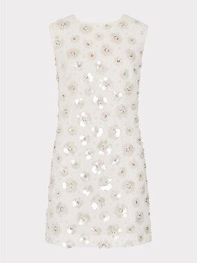 MILLY Ivette Paillette Beaded Sequin Shift Dress Size 0